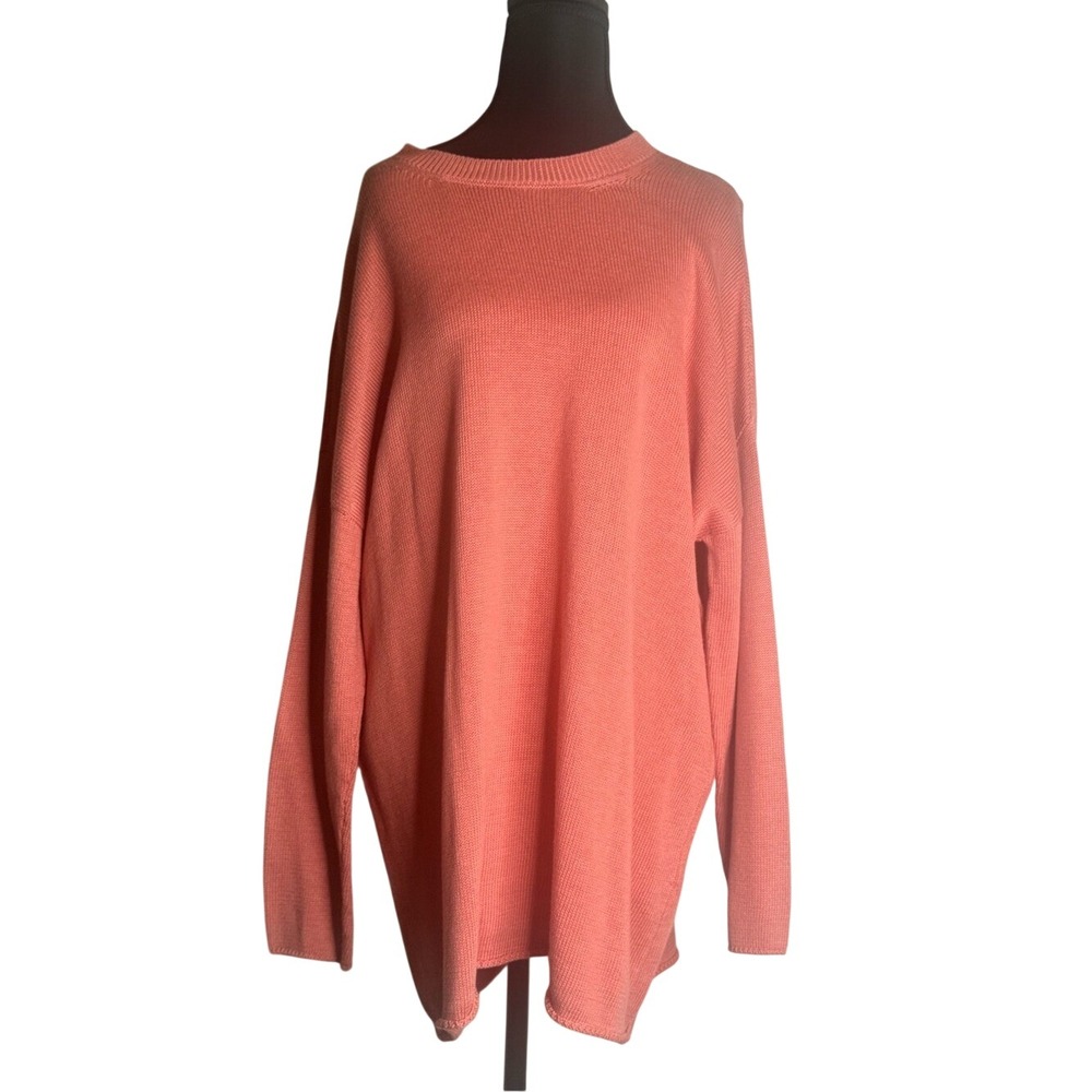 Eileen Fisher Womens Tunic Sweater Organic Cotton Tencel XL Minimalist Coastal